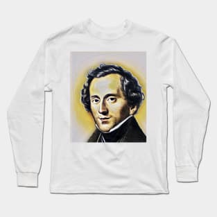 Felix Mendelssohn Yellow Portrait | Felix Mendelssohn Artwork 10 Long Sleeve T-Shirt